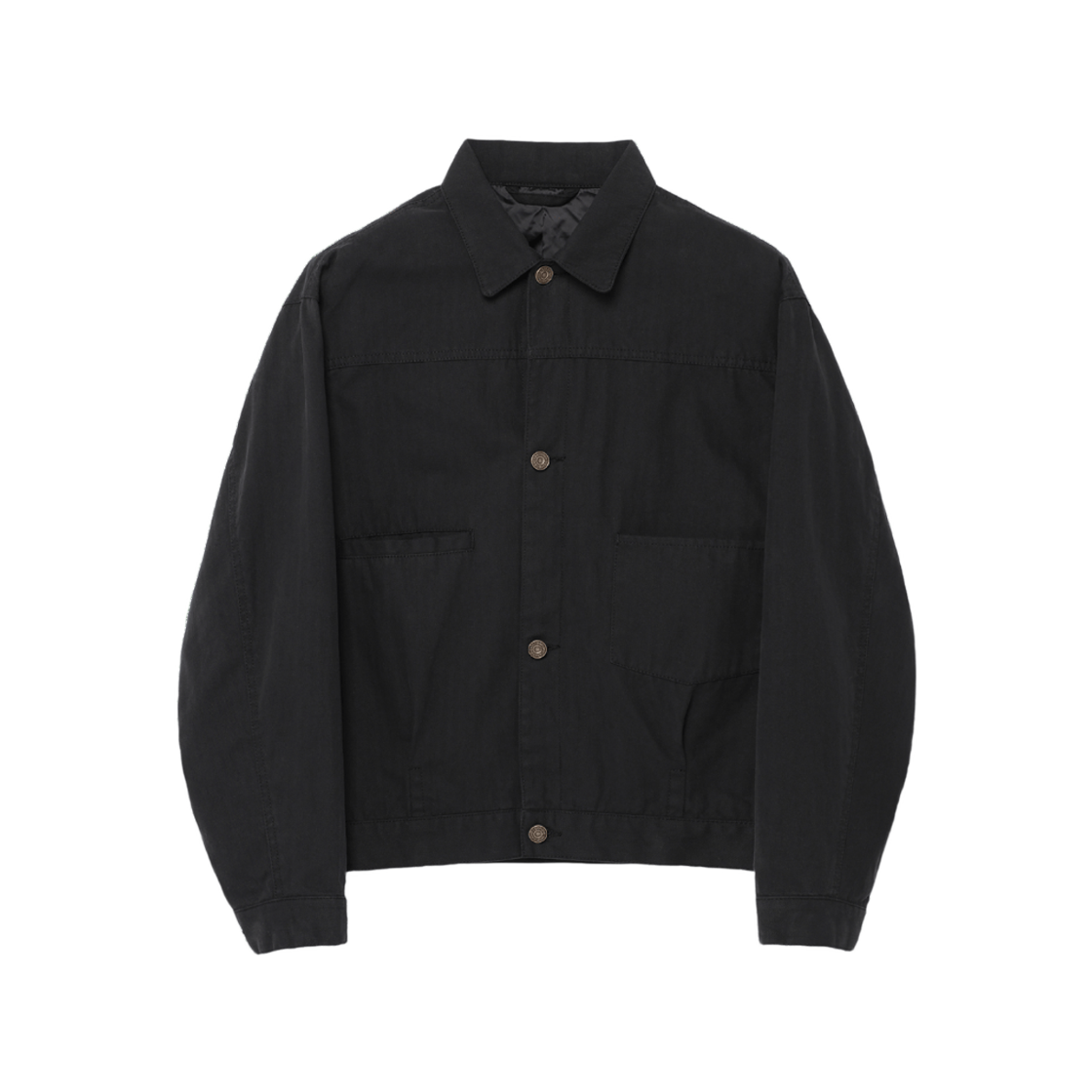 HEQFCJA104BKA eastserviceshop Welt Pocket Washed Cotton Trucker Black