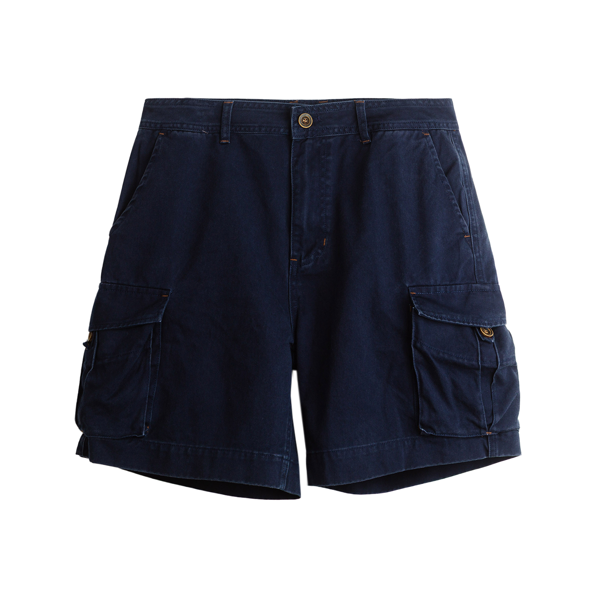 252-VCTS-BSP-mn HEYSTE Vintage Cargo Twill Shorts Midnight Navy