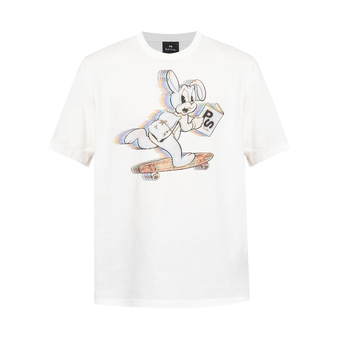 M2R-220X-TP5247-02 Paul Smith Skate Bunny Print T-Shirt White