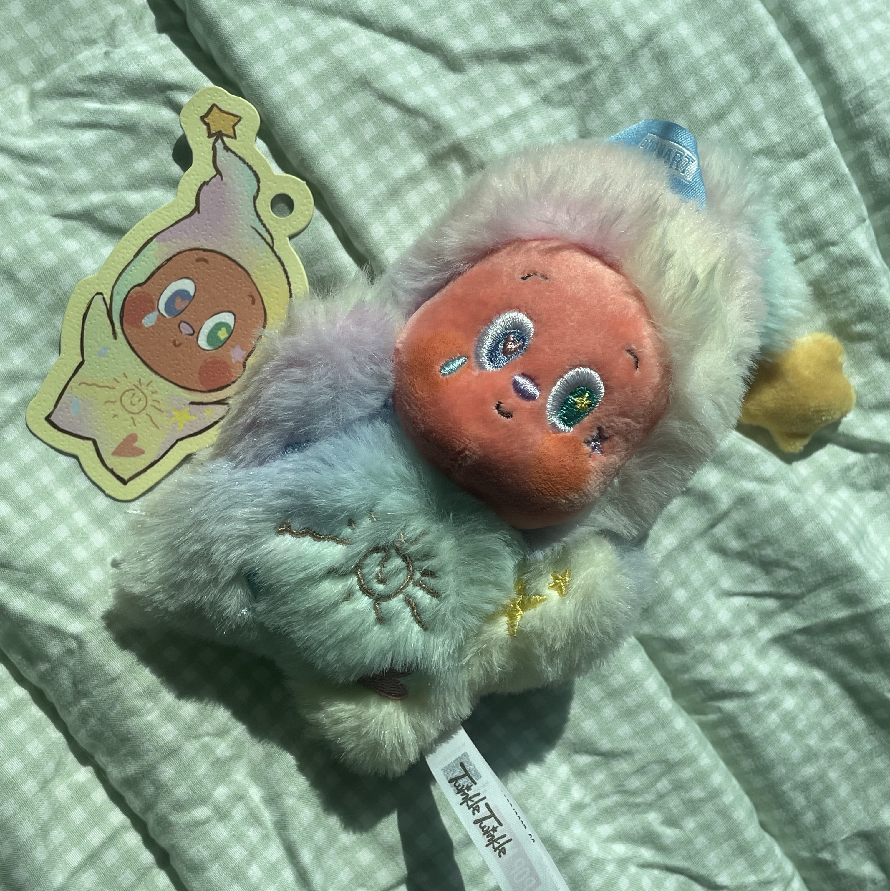 Pop Mart Twinkle Twinkle Sweet Dreams Forecast Series Plush Pendant Afterglow Marshmallow (Opened Case) 착용 스타일