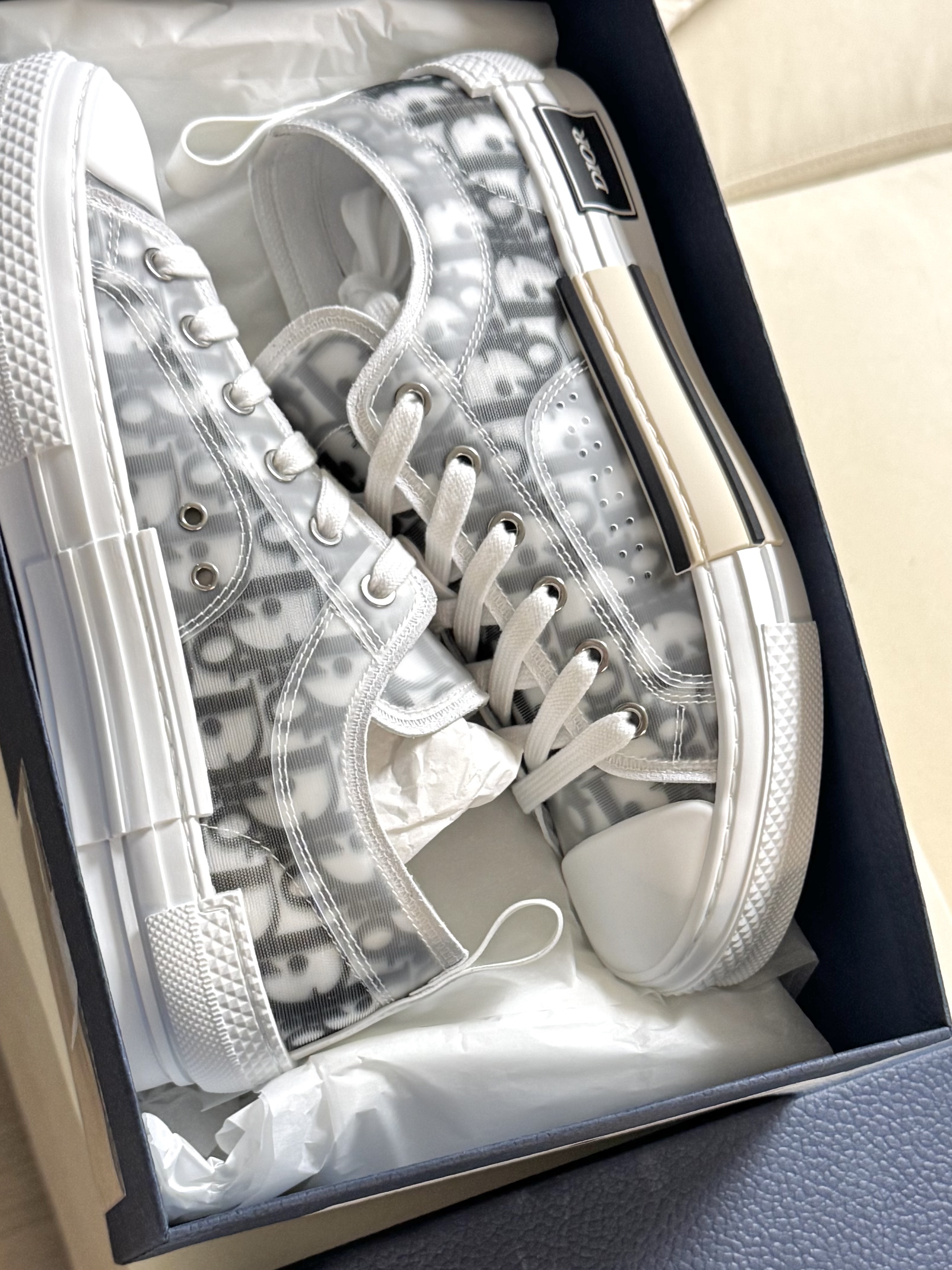 Dior B23 Low Dior Oblique White & Black 착용 스타일