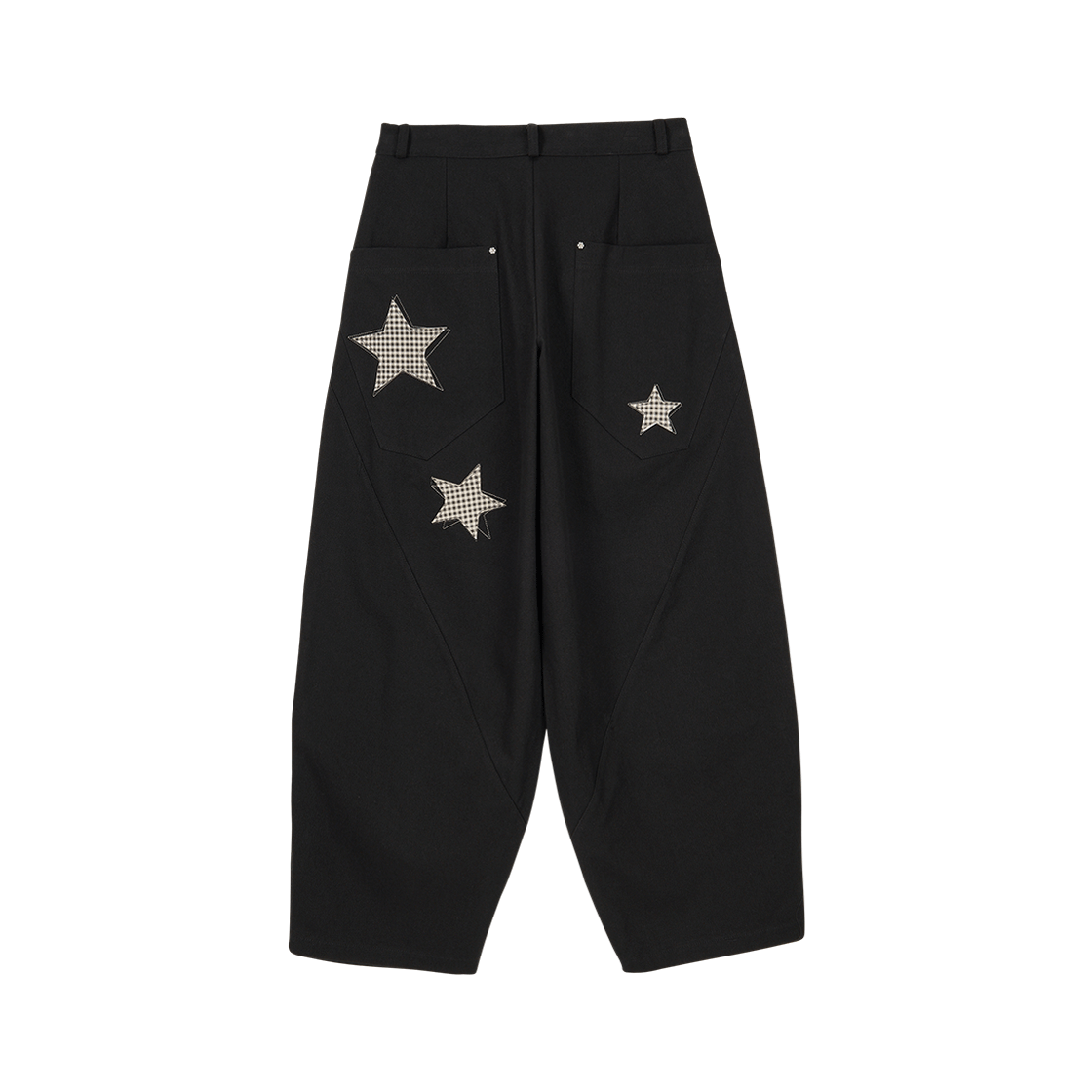 DD25FLPT-003 DANDEL Star Applique Balloon Pants Black