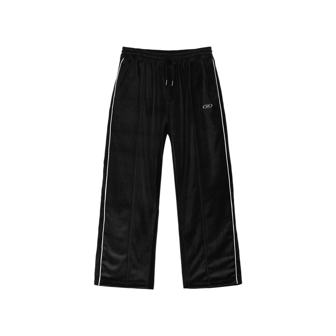 BG3MLP211BK BORN TO WIN Track Line Velvet Semi Wide Pants Black