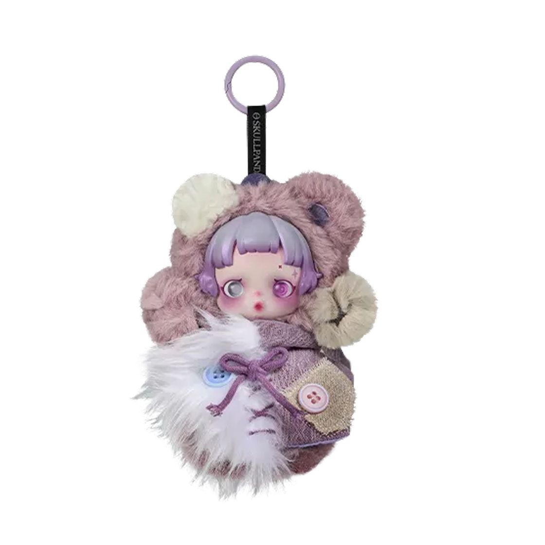 팝마트 스컬판다 날 찾아봐 ! 시리즈 봉제 인형 펜던트 래티 베어 (개봉 박스)(Pop Mart Skullpanda You Found Me ! Series Plush Doll Pendant Ratty Bear (Opened Case))