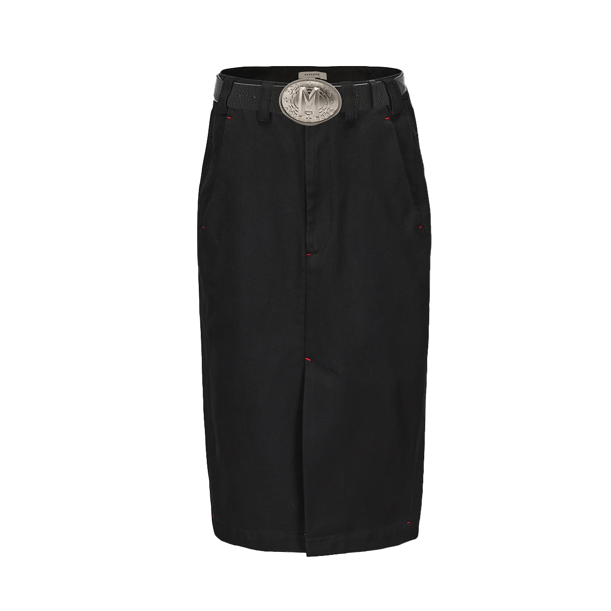 마크공 우먼 카고 펜슬 스커트 블랙 - 25FW(Markgong Women Cargo Pencil Skirt Black - 25FW)