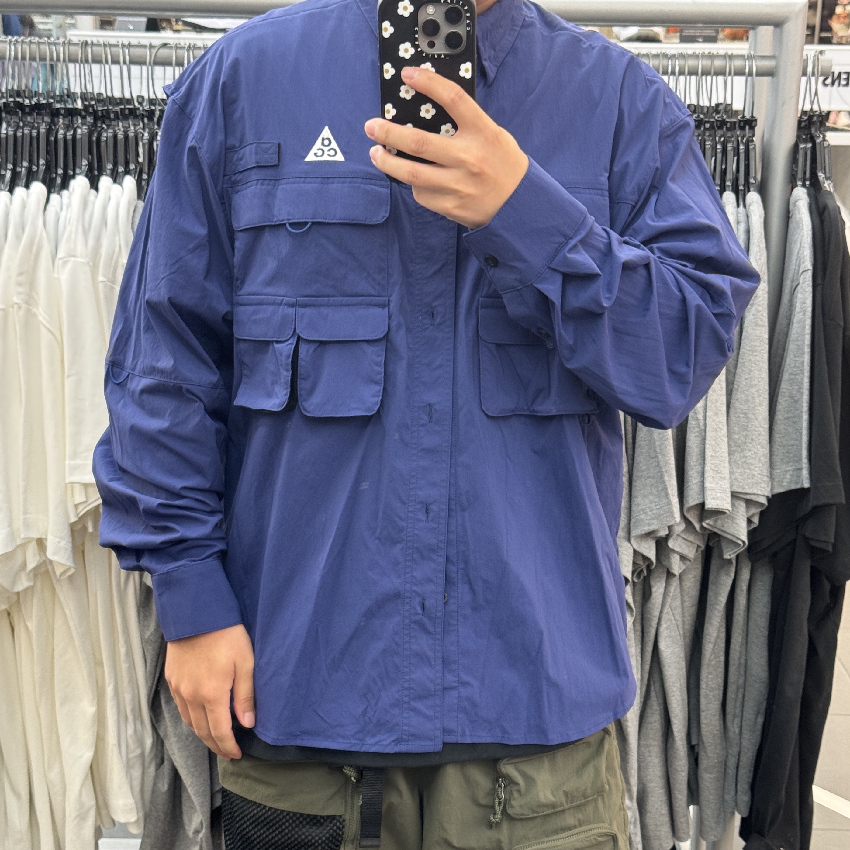 Nike ACG Orb Weaver Dri-Fit ADV UV Long Sleeve Top Blue Void Black - Asia 착용 스타일