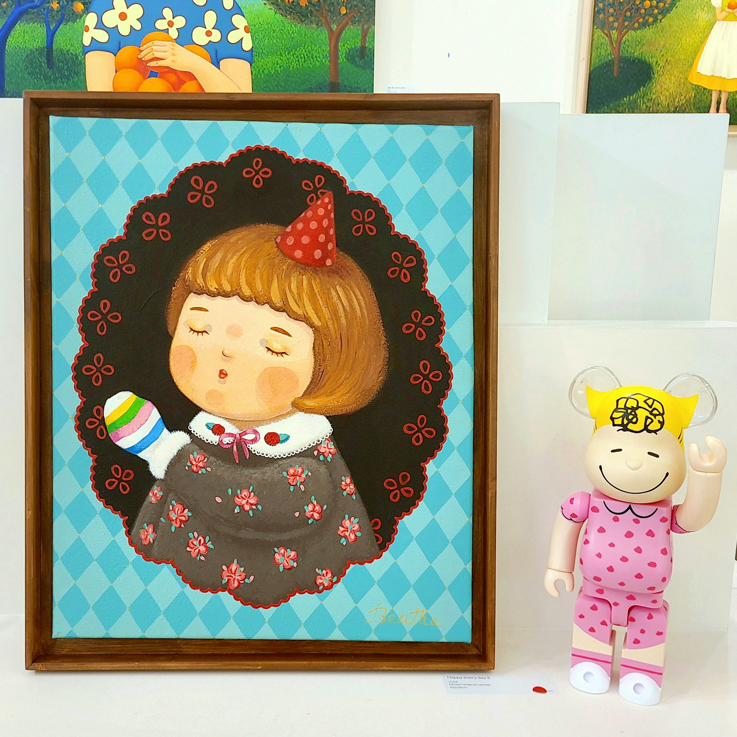 Bearbrick Peanuts Sally Brown 400% 착용 스타일 - 1