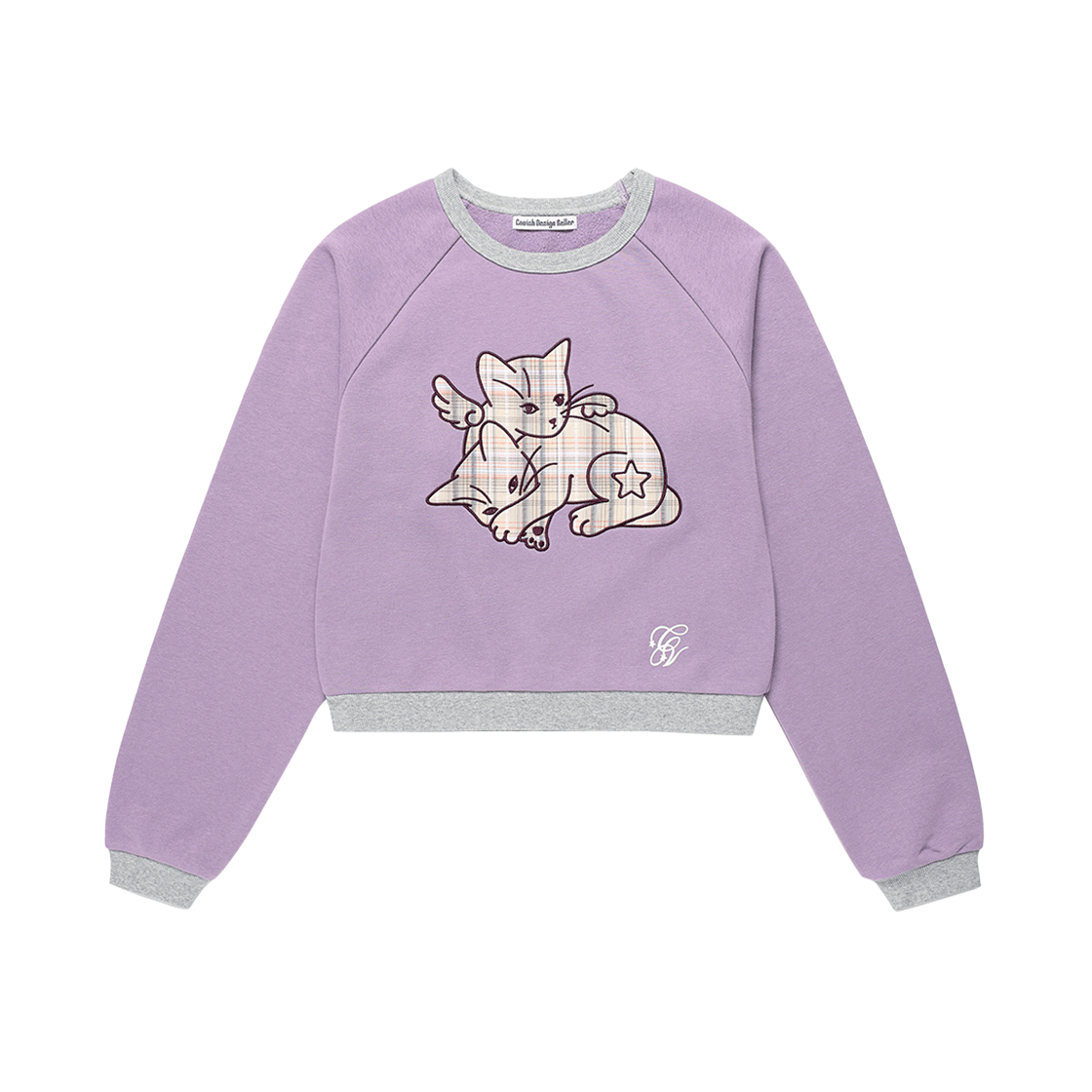 CV2FFFM441APP CAVISH W Angel Cats Sweatshirt Purple