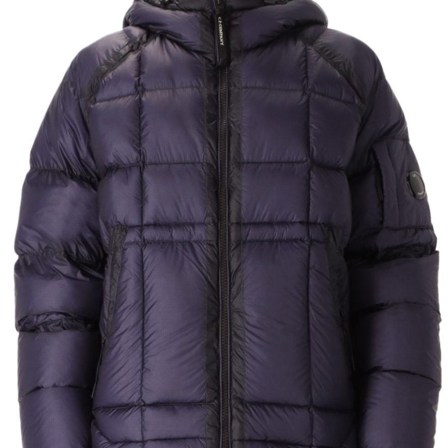 C.P. Company D.D. Shell Hooded Medium Down Jacket Estate Blue - 24FW 착용 스타일 - 2