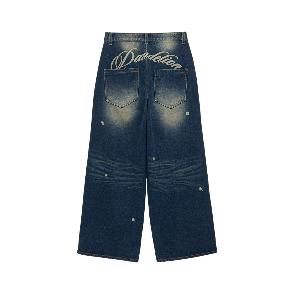 DD25FLPT-007 DANDEL Dandelion Wide Denim Pants Deep Indigo