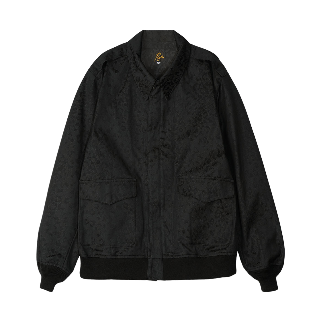 QV080 Needles A2 Cotton Jacket Leopard Black