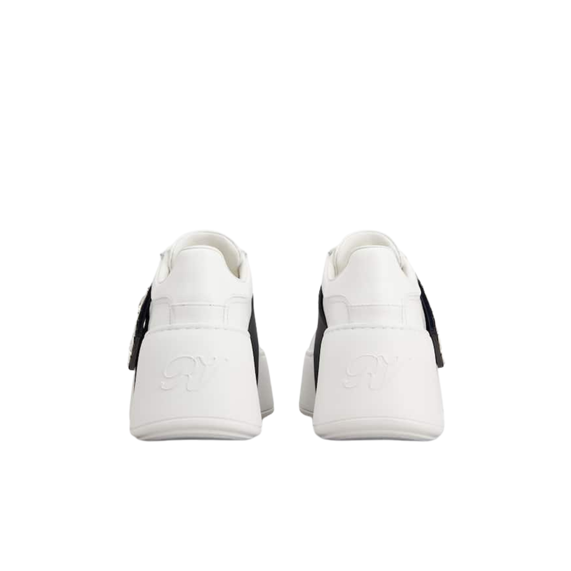(W) 로저 비비에 비브 스케이트 레더 스니커즈 화이트((W) Roger Vivier Viv Skate Sneakers in Leather White) - 2