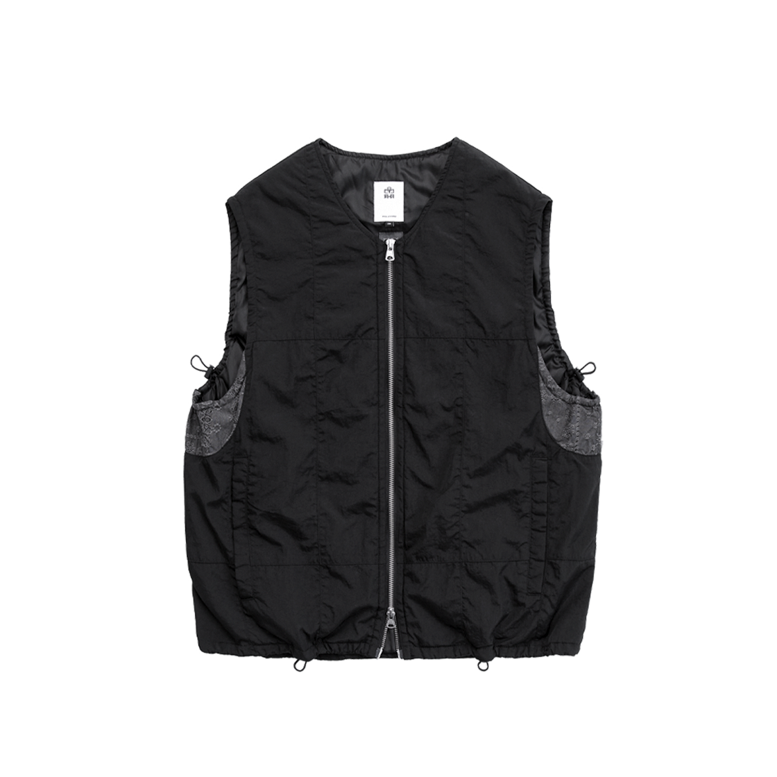 폴리테루 그리드 베스트 (페이즐리 패치드) 블랙