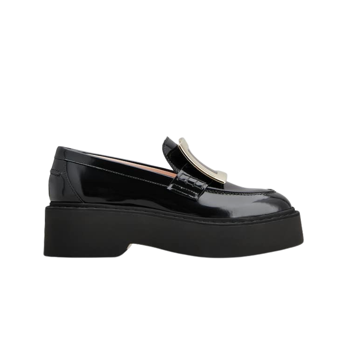 RVW74025190MRKB999 (W) Roger Vivier Viv Rangers Loafers in leather Black