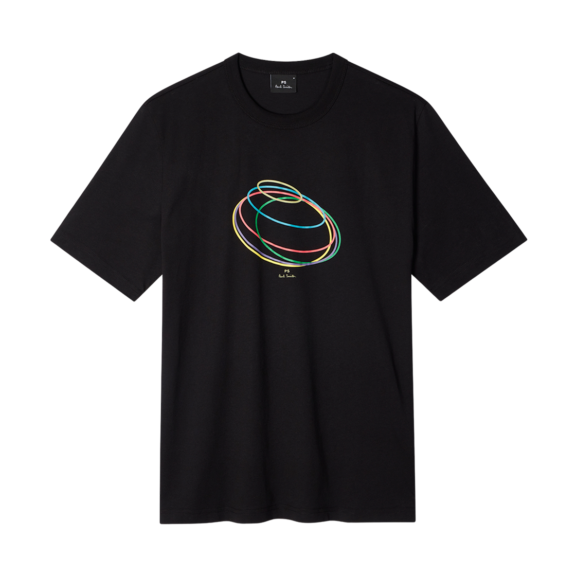 M2R-220X-TP5248-79 Paul Smith Organic Cotton Rings T-Shirt Black
