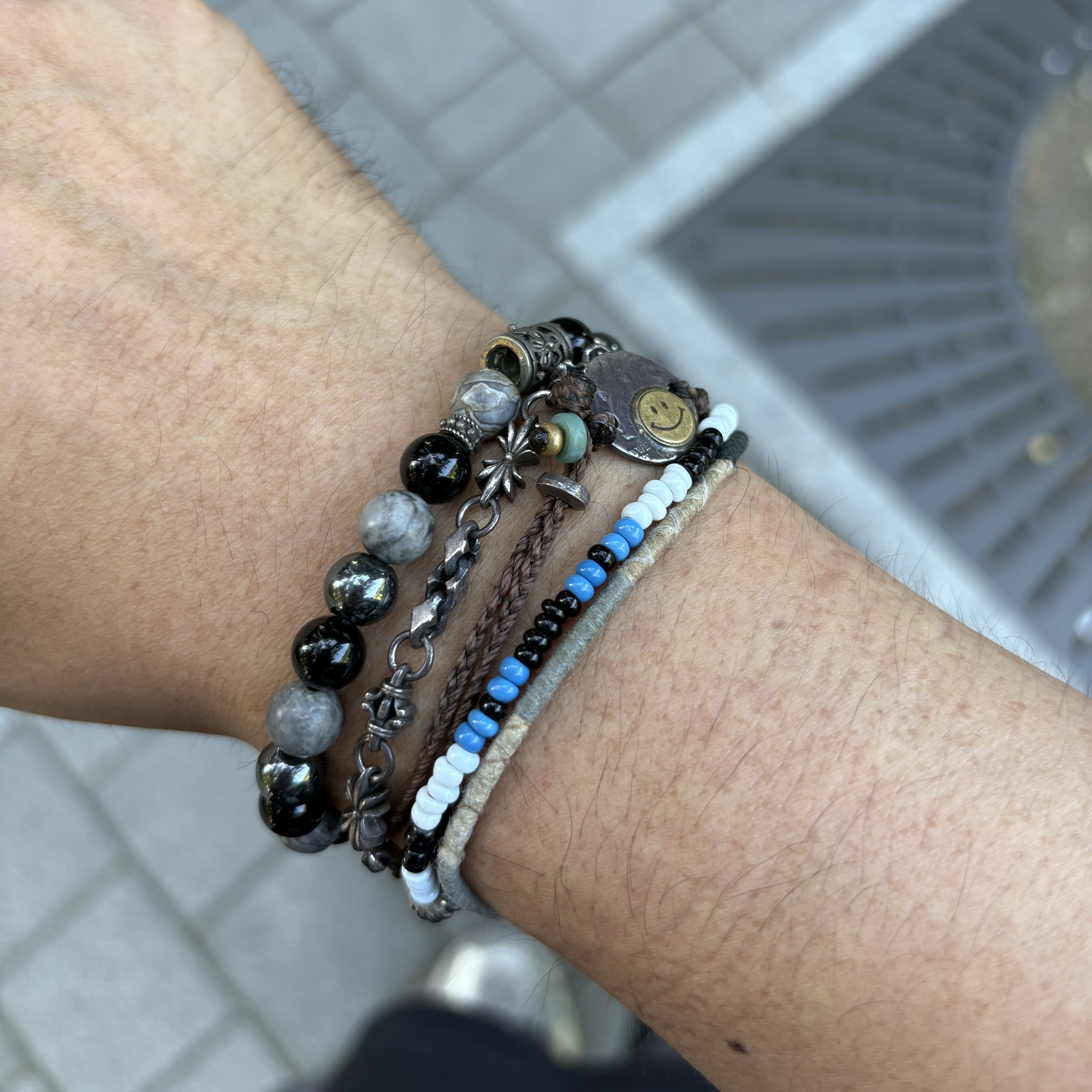 Scudo Signature Link Bracelet Slim 착용 스타일