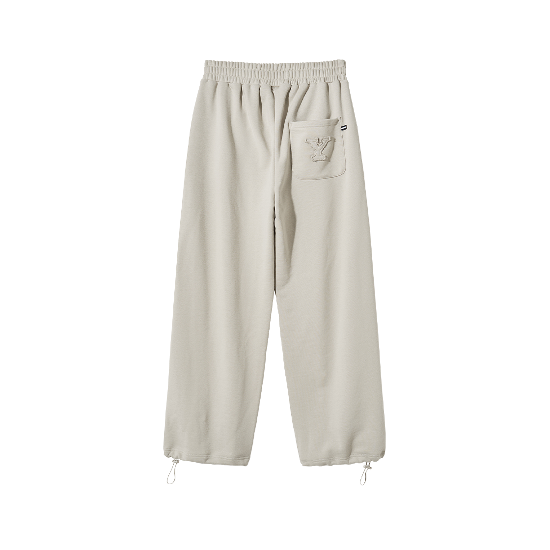 Y로고 아플리케 스웨트팬츠_베이지 - 2