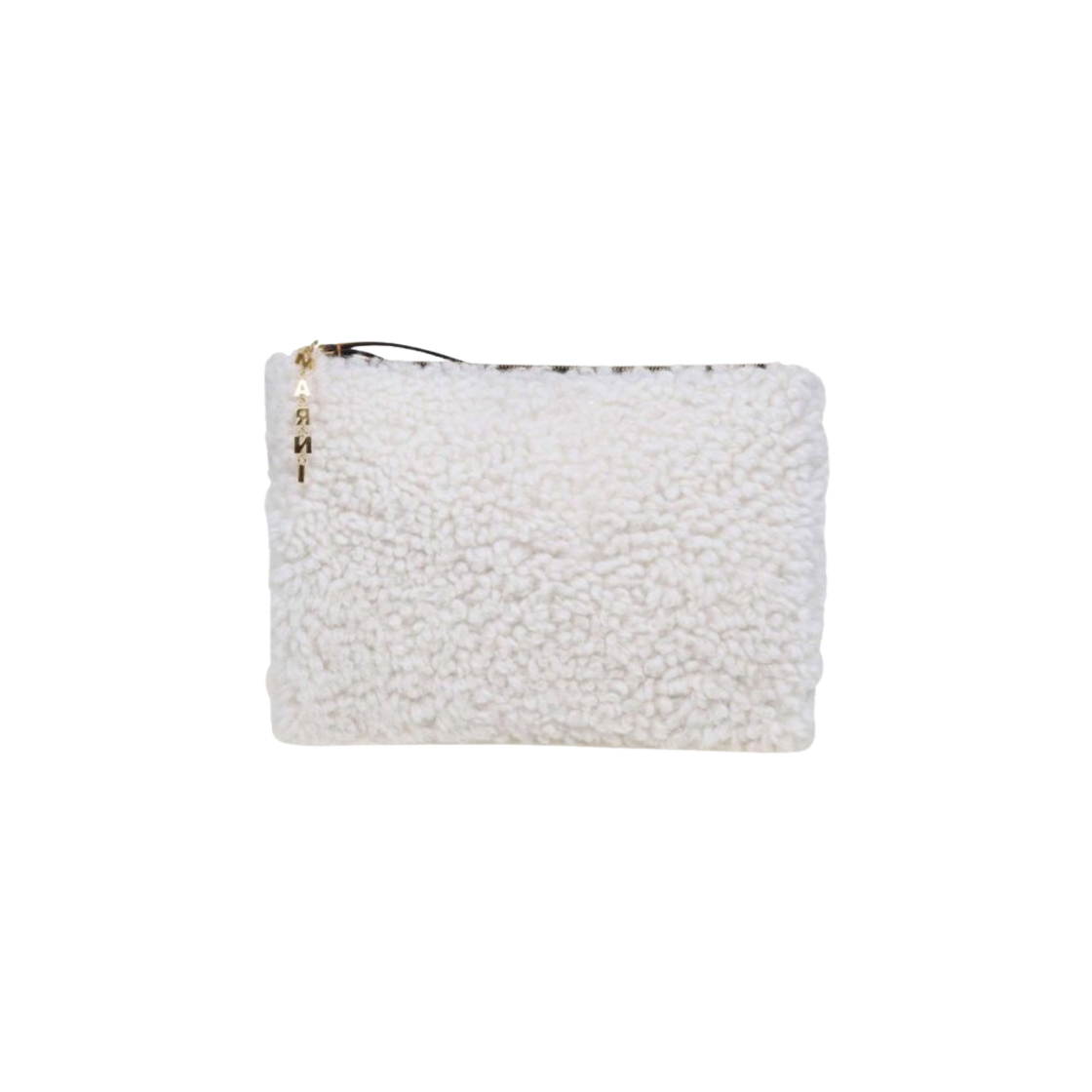 PHMO0003Q6-P3622-Z2I78 Marni Sheepskin Clutch Bag White