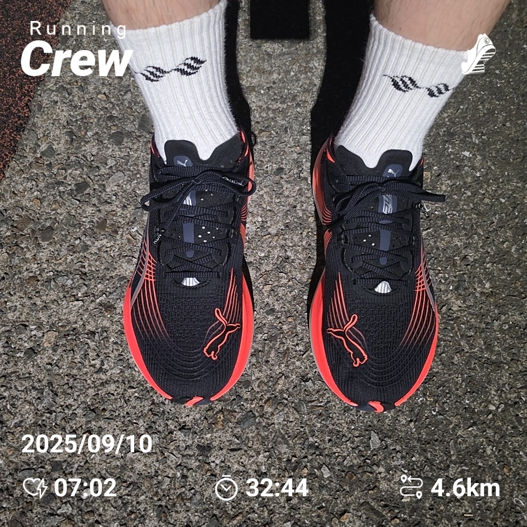 Puma Foreverrun Nitro 2 Black Glowing Red 착용 스타일
