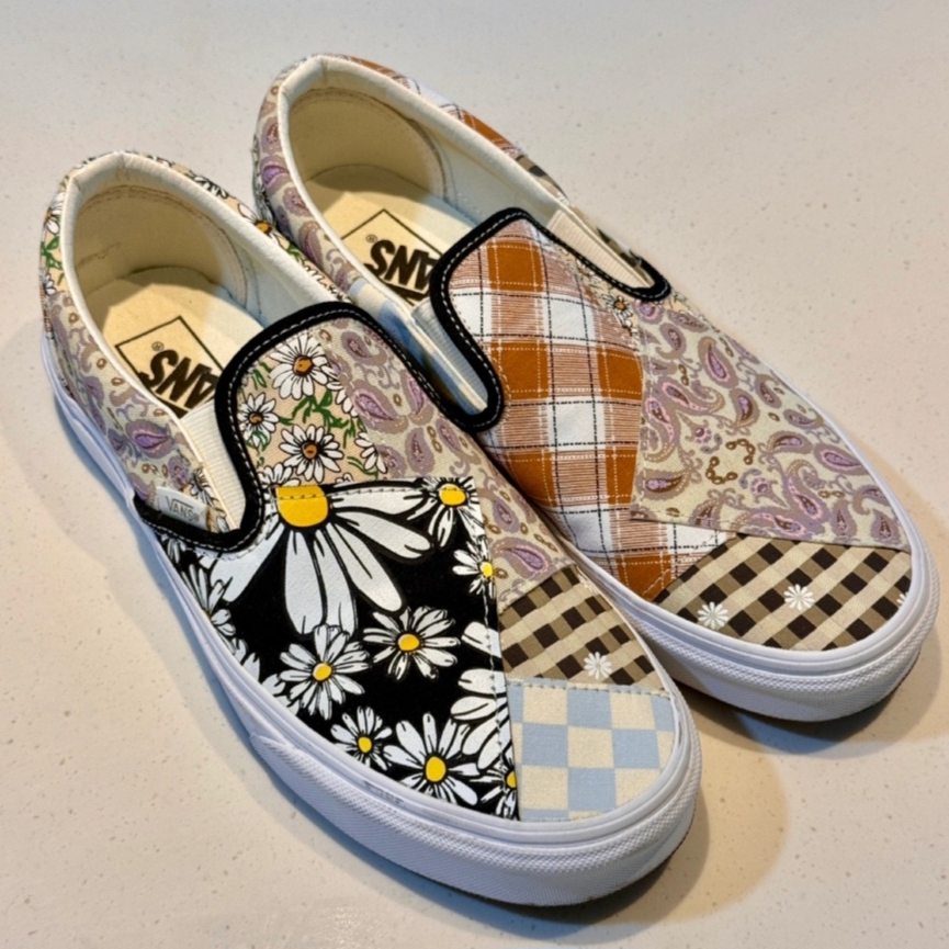 Vans Meadow Patchwork Classic Slip-On 착용 스타일