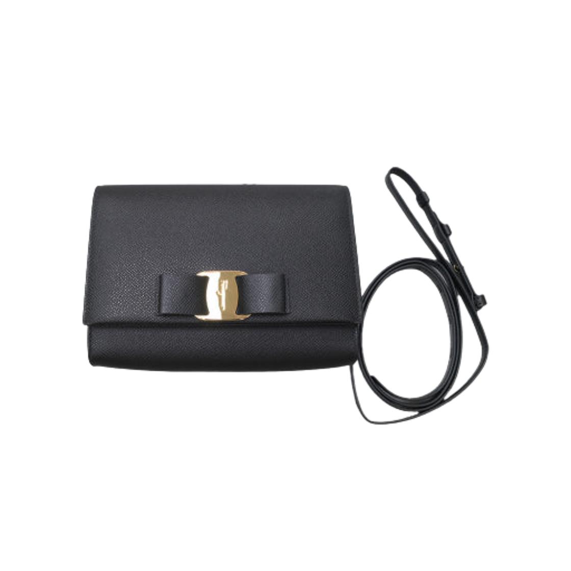 220871-778997 Ferragamo Calfskin Shoulder Bag Nero