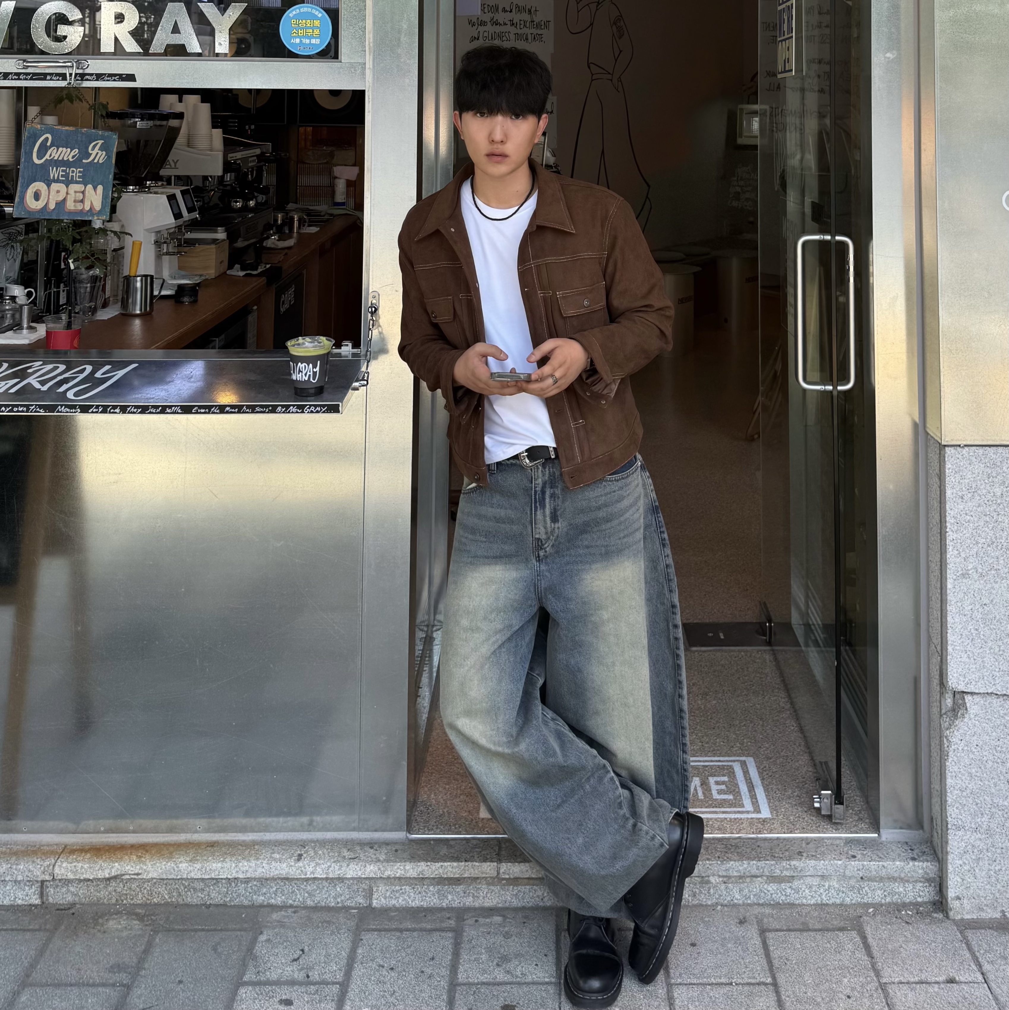 Dr. Martens 1461 WS Black Smooth 착용 스타일