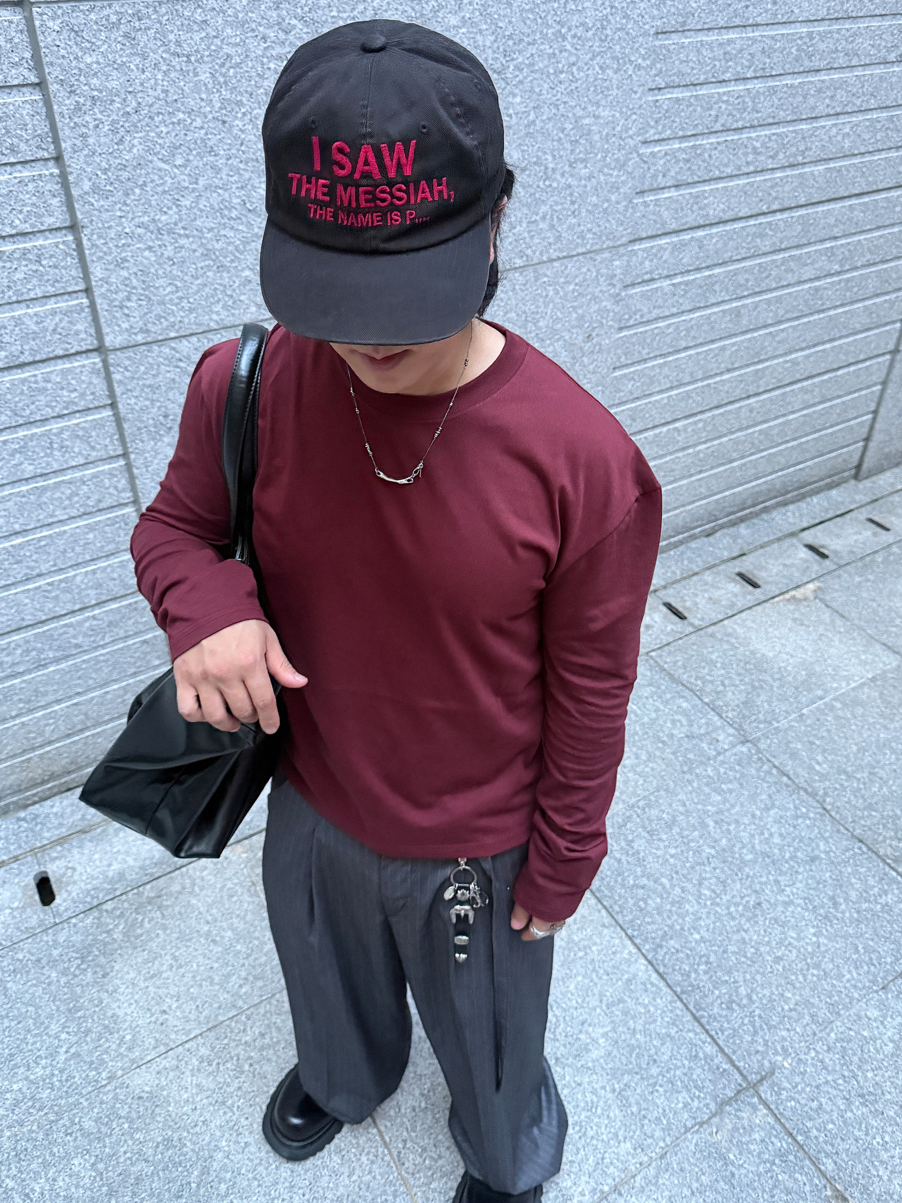 My Name is Peter 6-Panel Messiah Cap Black 착용 스타일 - 1