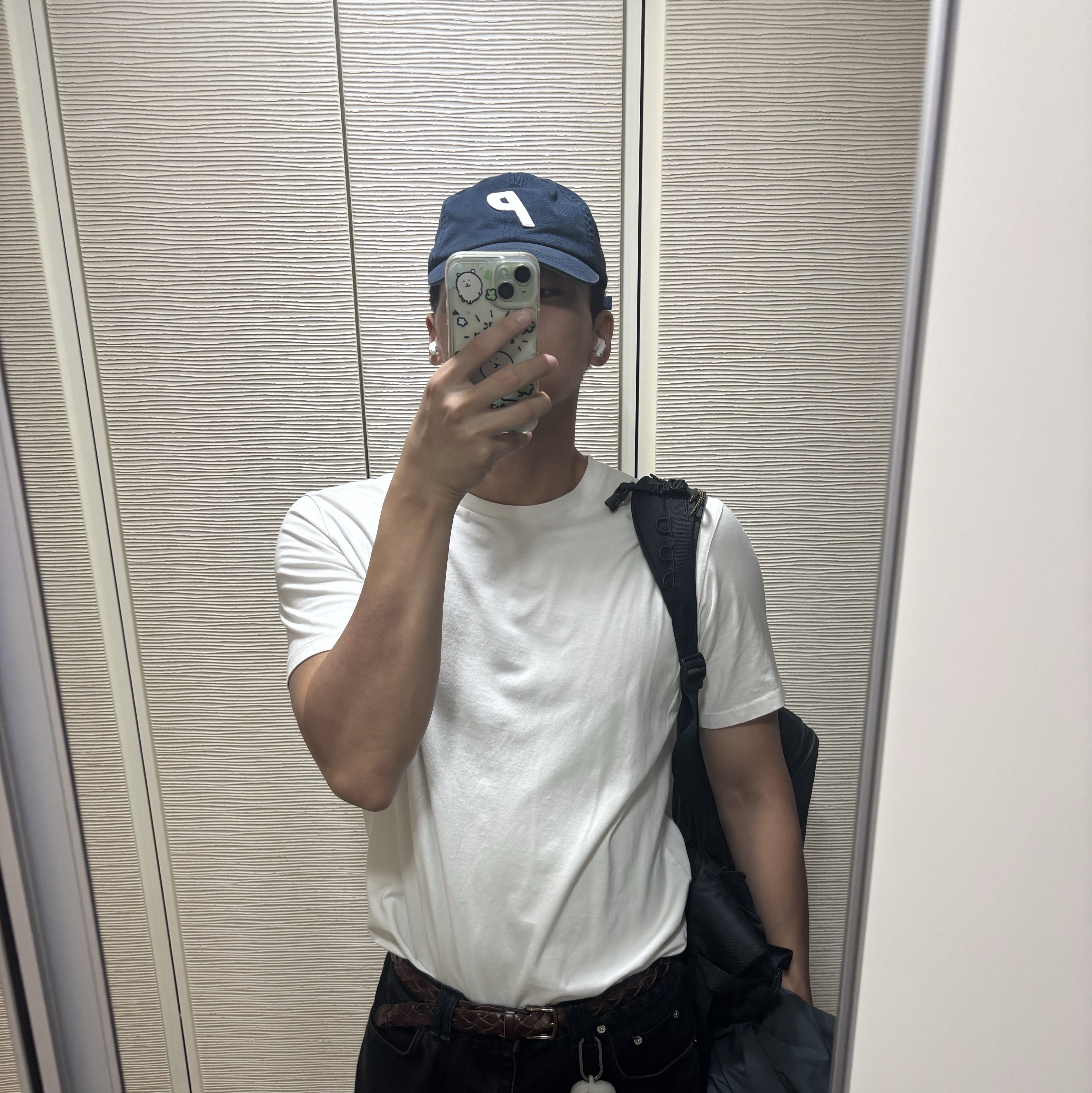 Palace P 6-Panel Navy - 24FW, Nike ACG Karst Backpack Black Peat Moss 착용 스타일 - 1