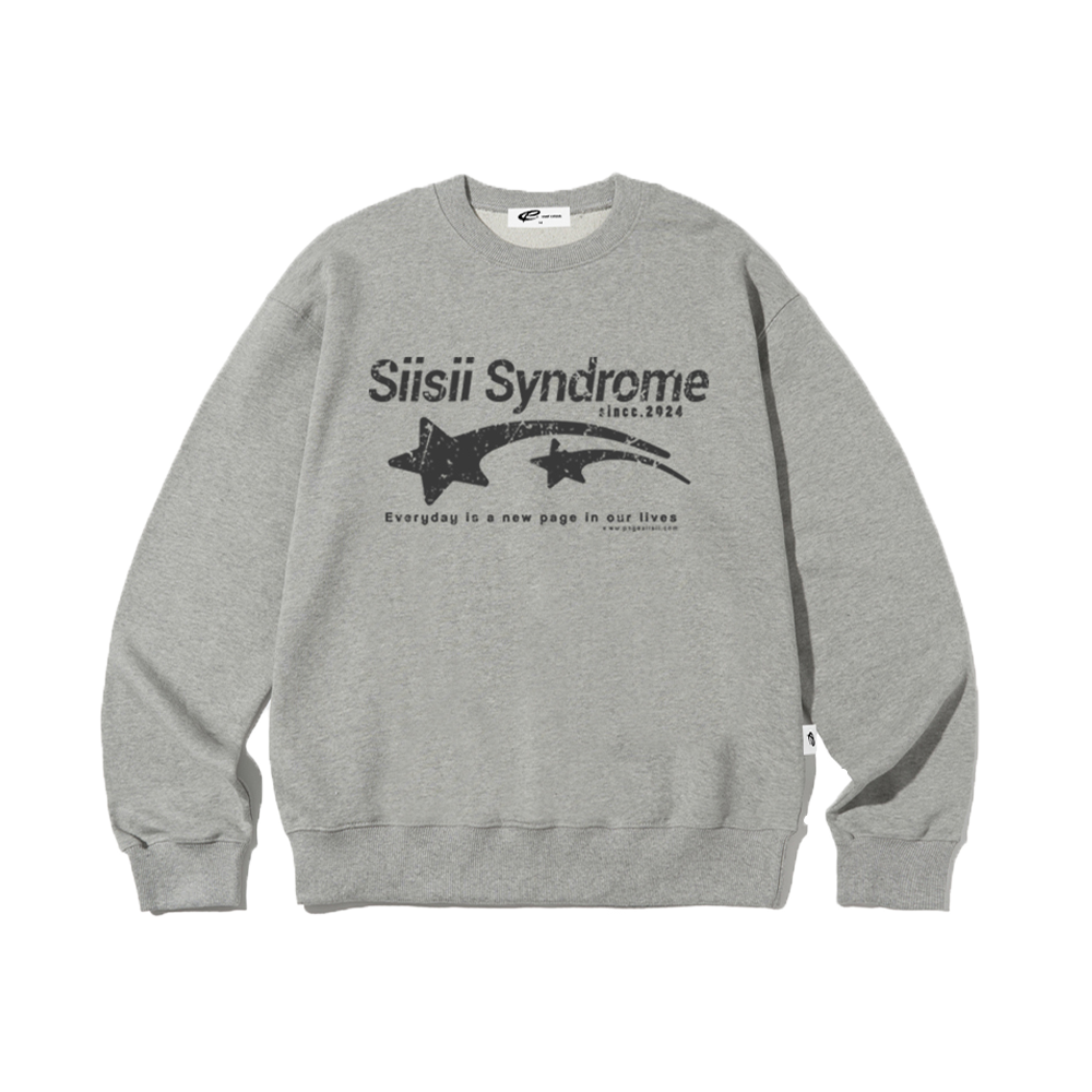 페이지시시 시시 신드롬 프린트 맨투맨 그레이(pagesiisii Siisii Syndrome Print Sweatshirts Gray) - 1