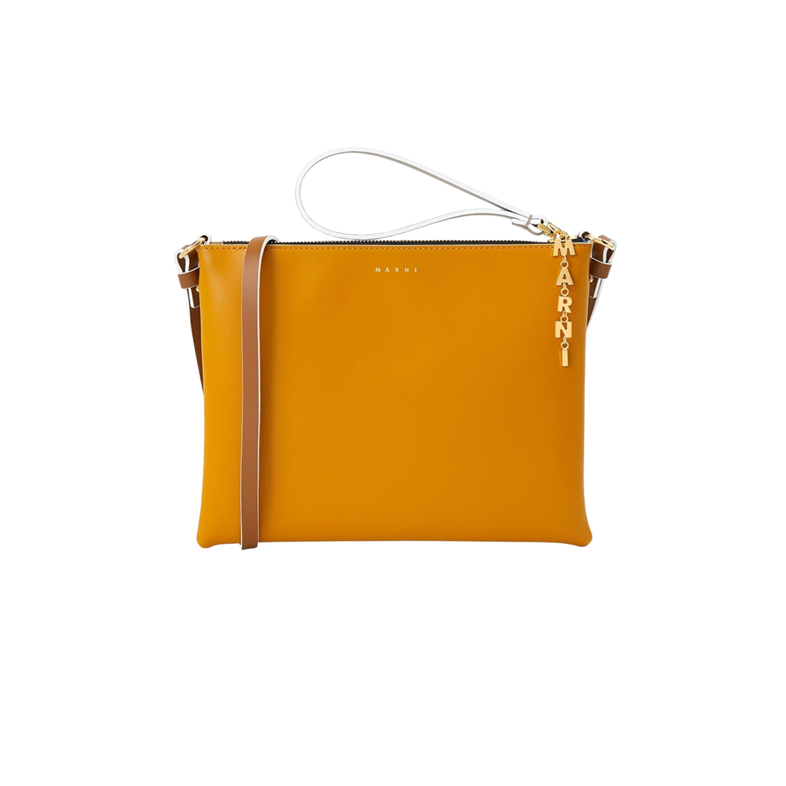 PHMO0011U0-LV589-Z2I55 Marni Two-Tone Clutch Bag Brown