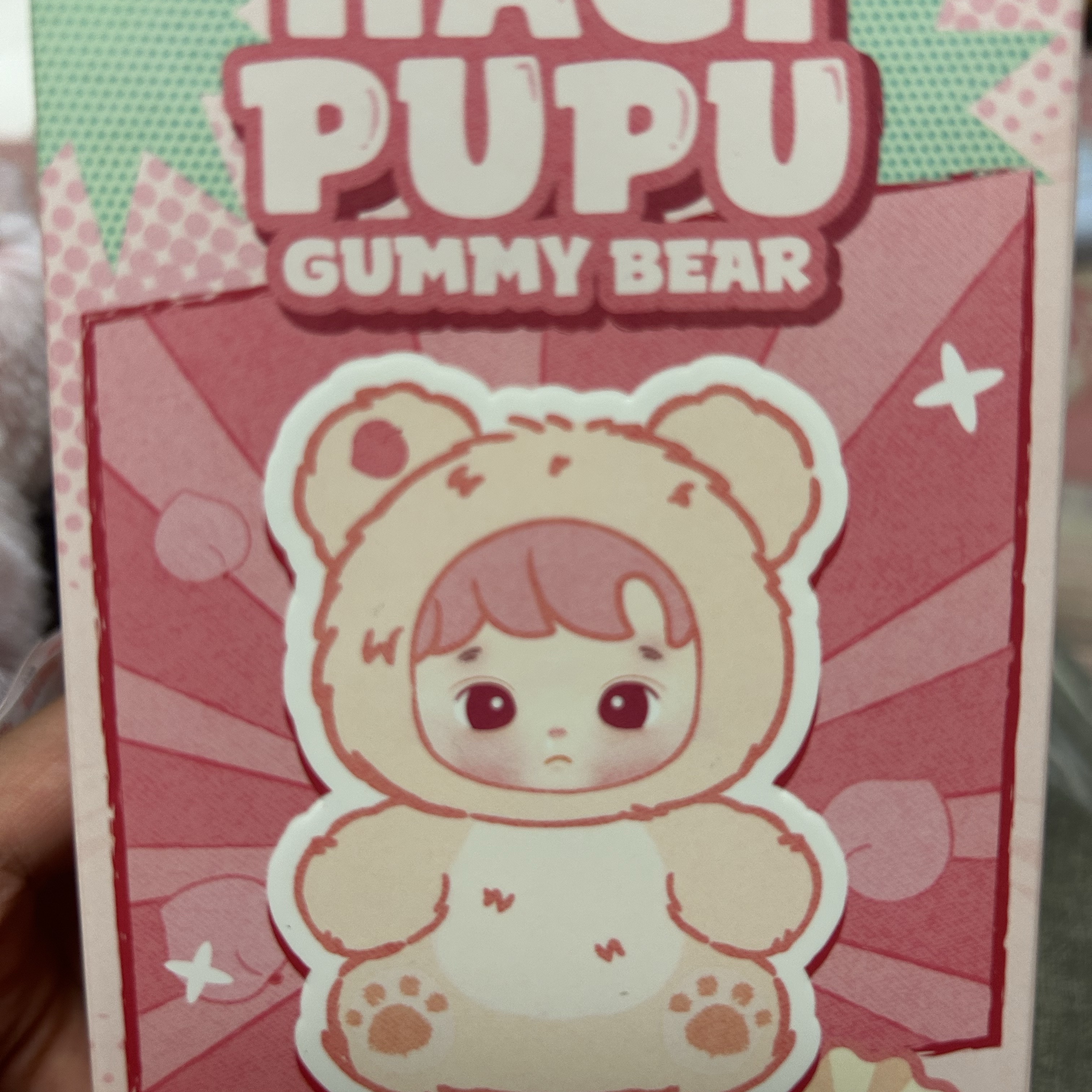 Pop Mart Hacipupu Gummy Bear Series Vinyl Plush Pendant (1 Blind Box) 착용 스타일 - 1
