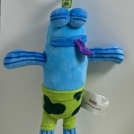Pop Mart Bikini Bottom Buddies Whimsical Plush Flat Fish (Opened Case) 착용 스타일