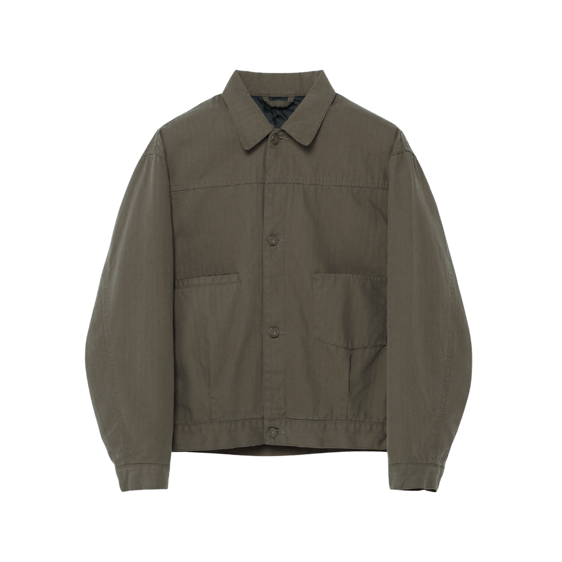 HEQFCJA104OVB eastserviceshop Welt Pocket Washed Cotton Trucker Olive Khaki