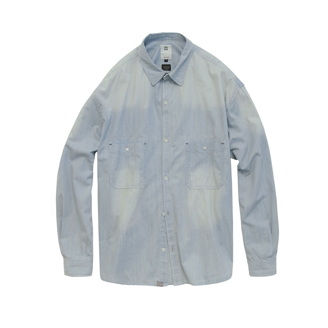 폴리테루 유즈드 데님 셔츠 라이트 블루(Polyteru Used Denim Shirt Light Blue)