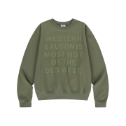 Thevinylhouse Old West Typo Sweatshirt Khaki
