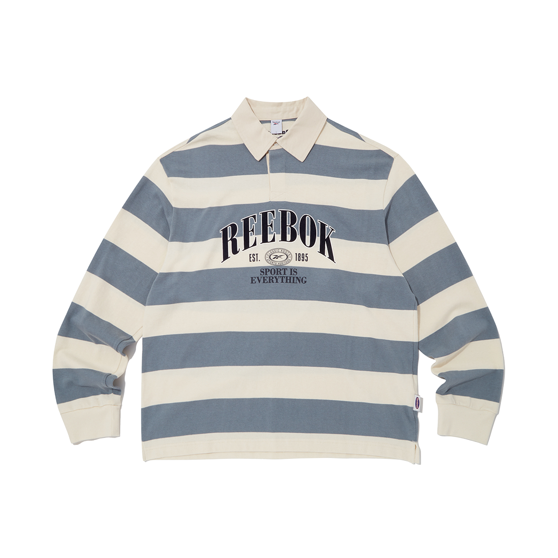 RETS5FL22B4 Reebok Heritage Rugby Collar T-shirts Blue Ivory