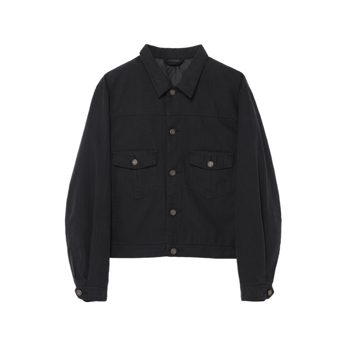 HEQFCJA102BKA eastserviceshop One Wash Twill Lining Trucker Jacket Black