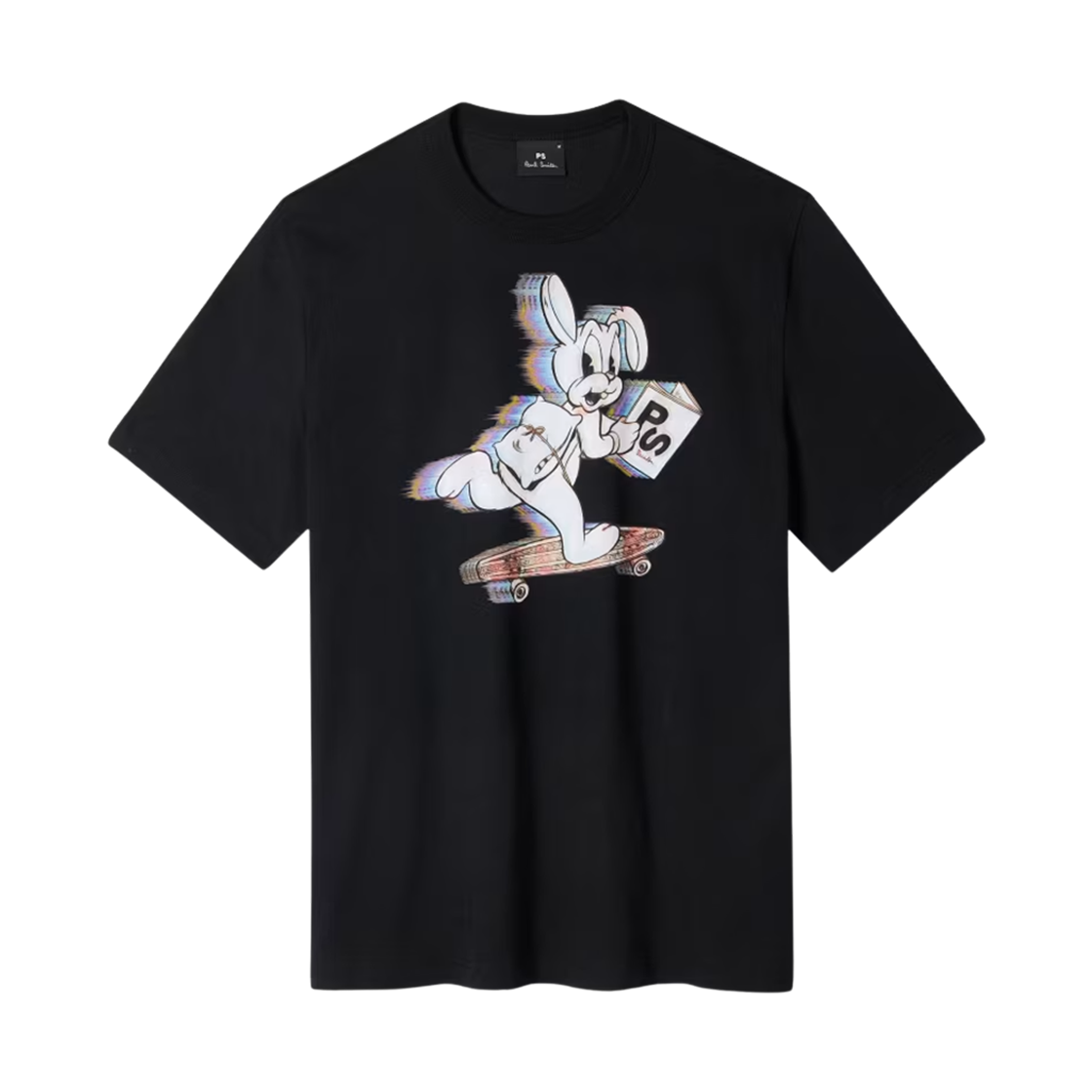 M2R-220X-TP5247-79 Paul Smith Skate Bunny Print T-Shirt Black