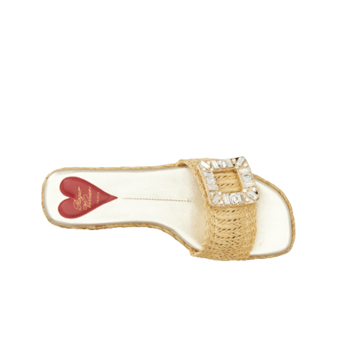 (W) 로저 비비에 라피아 에스파드리유 뮬 베이지((W) Roger Vivier Espadrilles Mules in Raffia Beige) - 2
