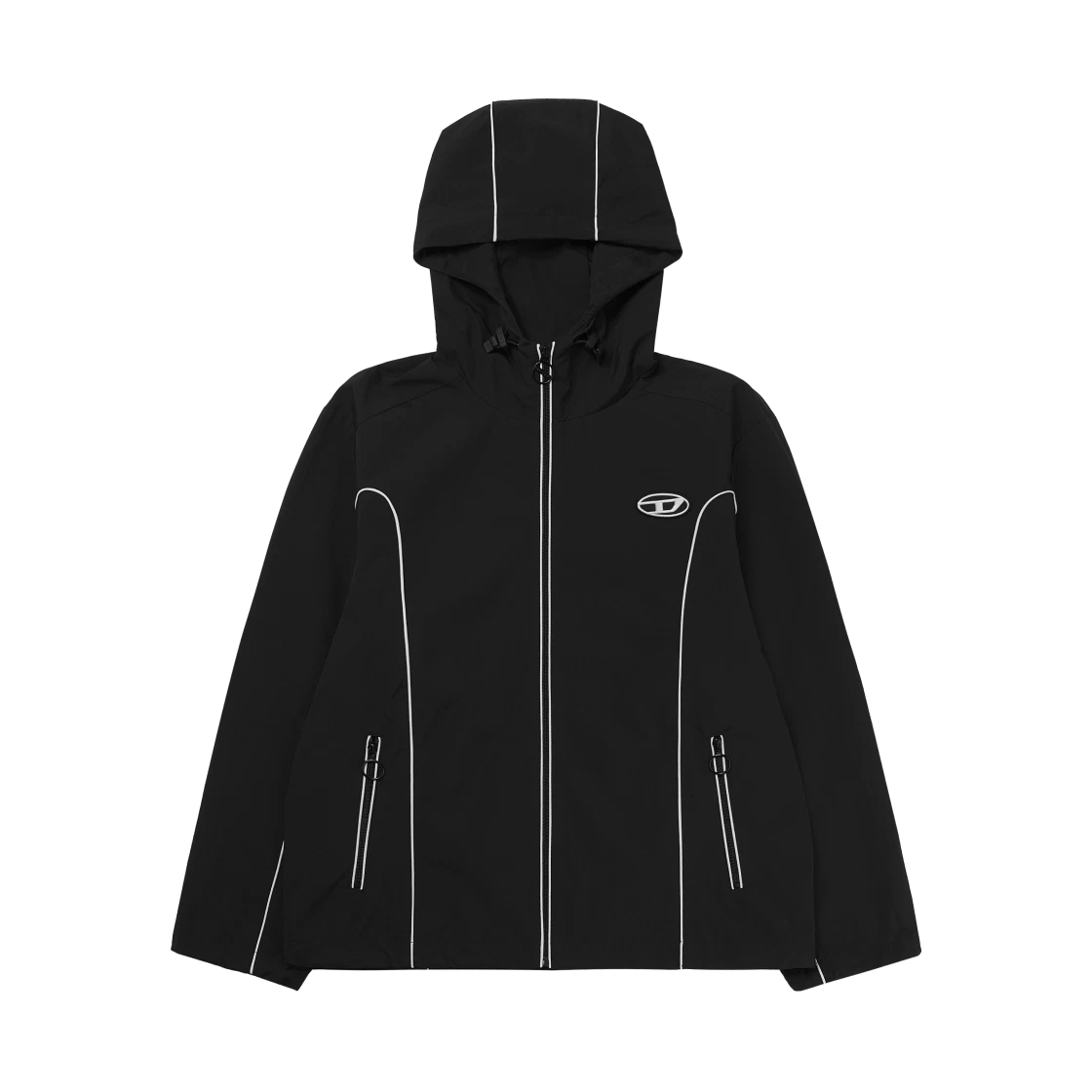 Diesel Diesel J-Hives Windbreaker with Contrast Piping Black · S