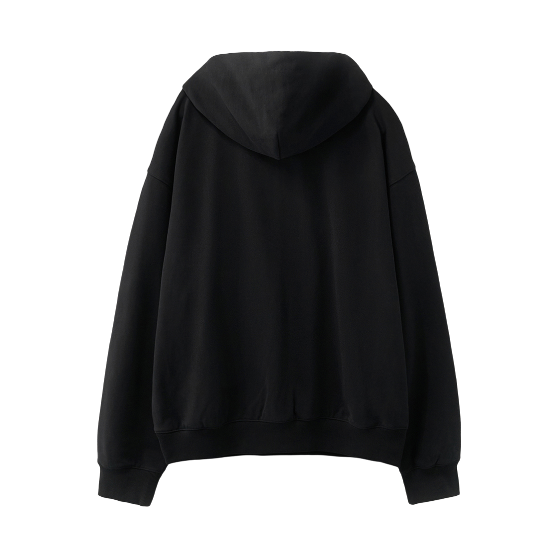 세터 스몰 리벳 아플리케 포켓 로고 후드 블랙(SATUR Small Rivet Applique Pocket Logo Hoodie Black) - 2