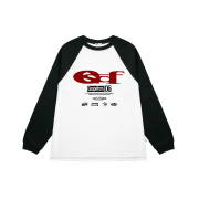 Escapefrom Red ESCF Logo Collage Print Long Sleeve Black