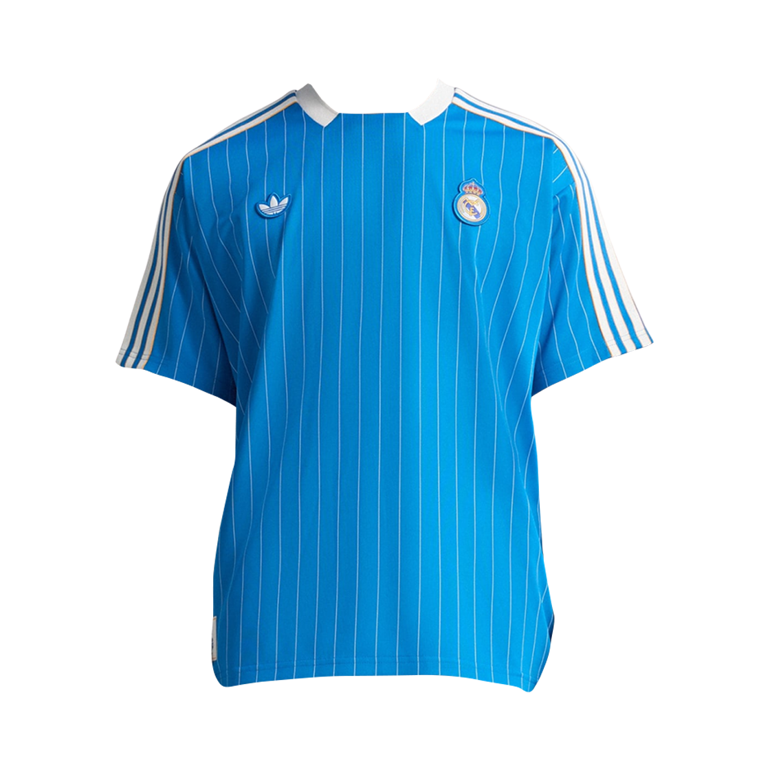 아디다스 레알 마드리드 테라스 아이콘 저지 블루 버드 화이트 - US 사이즈 (논 마킹 버전)(Adidas Real Madrid Terrace Icons Jersey Blue Bird White - US Sizing (Non Marking Ver.)) - 1