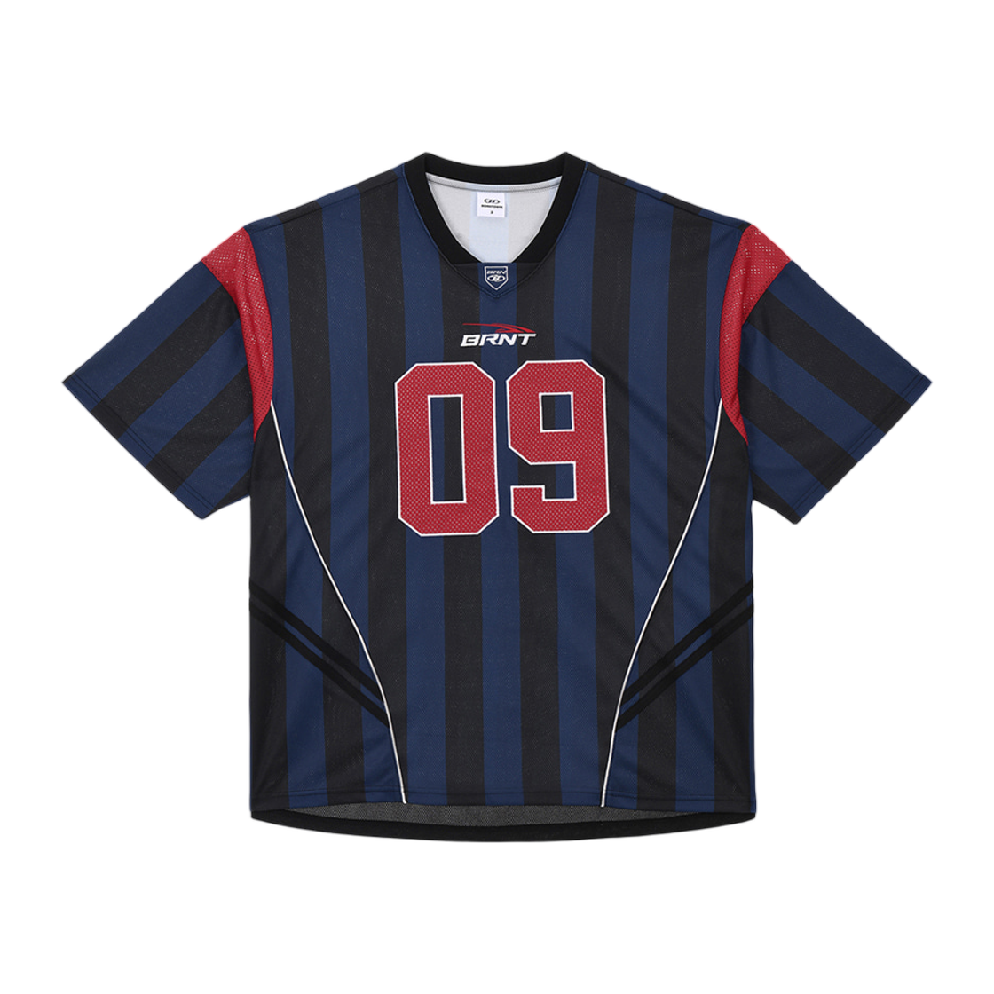 본투윈 09 아플리케 럭비 저지 티셔츠 블루(BORN TO WIN 09 Applique Rugby Jersey T-Shirts Blue)