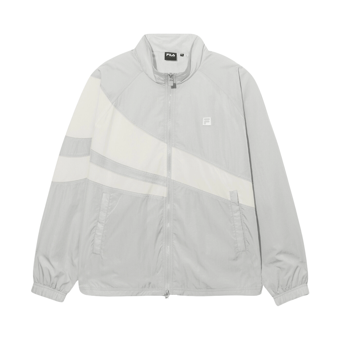 (W) 휠라 플래그 자켓 그레이 라이트 그레이((W) Fila Flag Jacket Black Grey Light Grey)