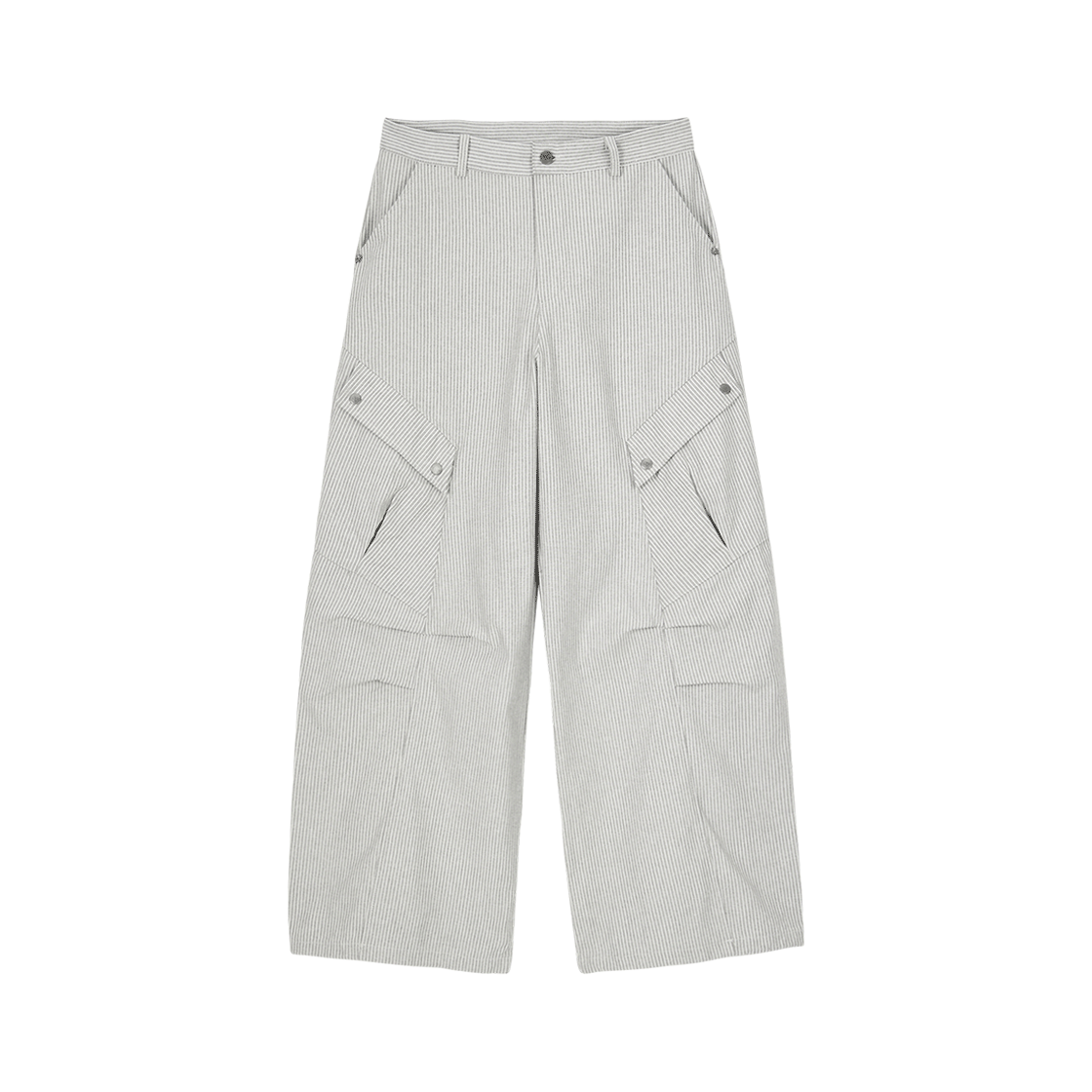 DD25FLPT-002 DANDEL Reverse Stripe Pin-Tuck Cargo Pants Grey