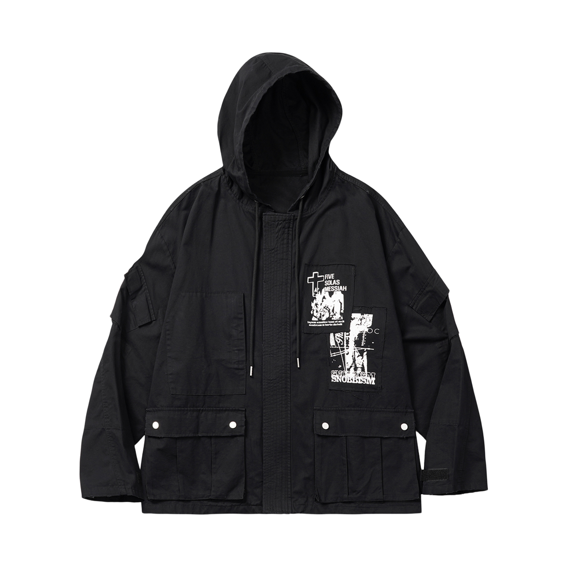 TO0022 Flavorism VTG Washed Mil Parka Washed Black