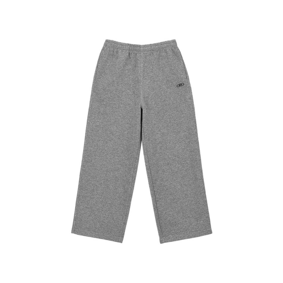 BG3WLP116MG BORN TO WIN W Knit Like Semi Wide Pants Melange Grey