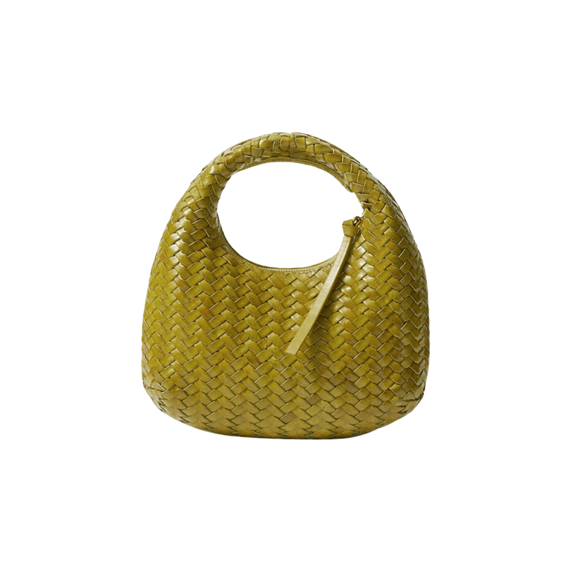 앤아더스토리즈 스몰 브레이드 레더 백 올리브(& Other Stories Small Braided Leather Bag Olive)