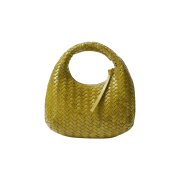 & Other Stories Small Braided Leather Bag Olive